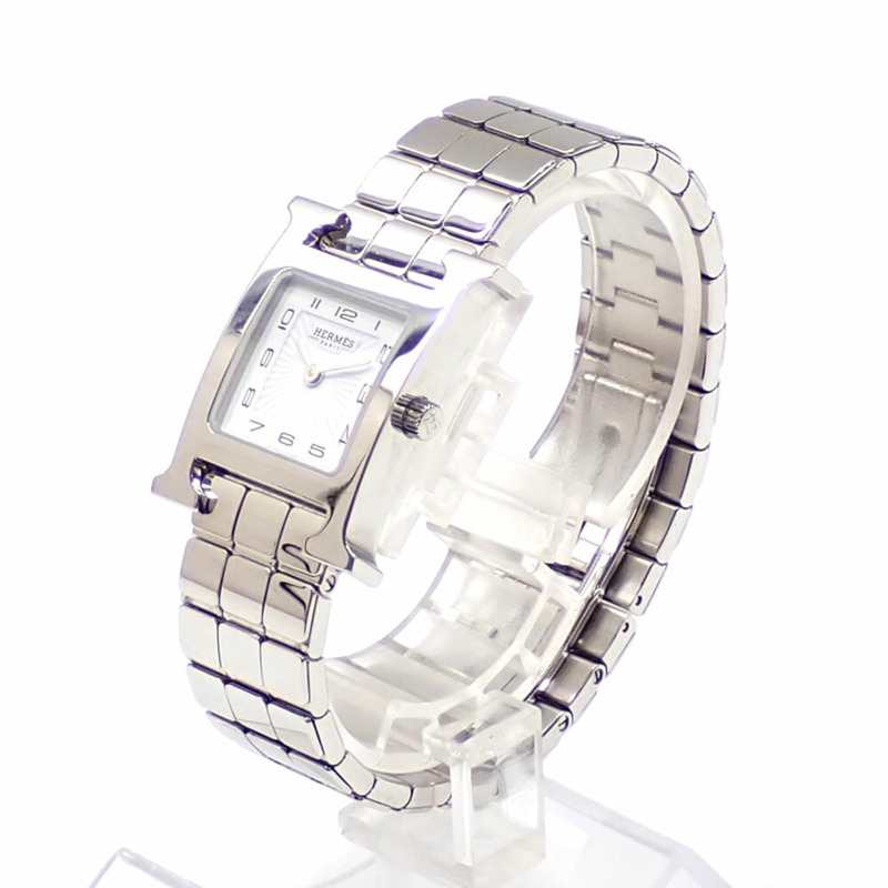 愛馬仕H系列女士石英不鏽鋼腕錶HH1.210電池驅動-1