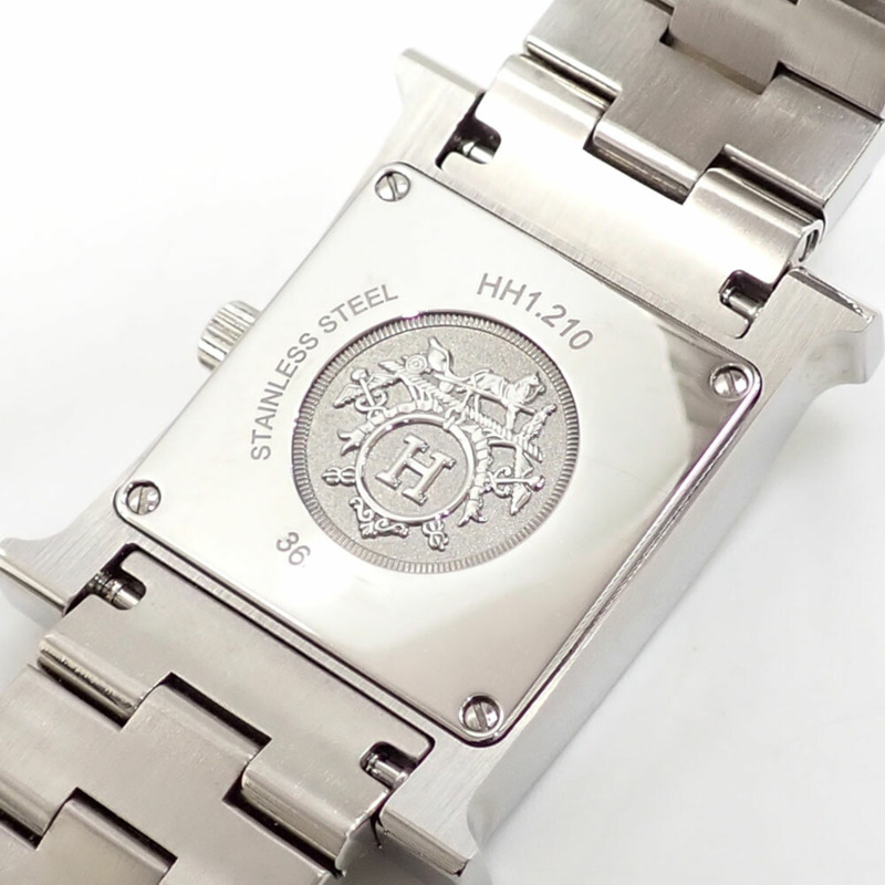 愛馬仕H系列女士石英不鏽鋼腕錶HH1.210電池驅動-2