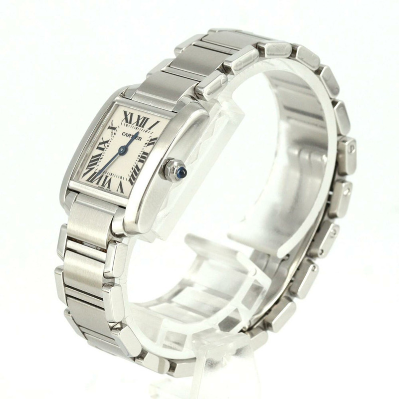 卡地亞 Tank Française SM W51008Q3 不鏽鋼石英錶-4