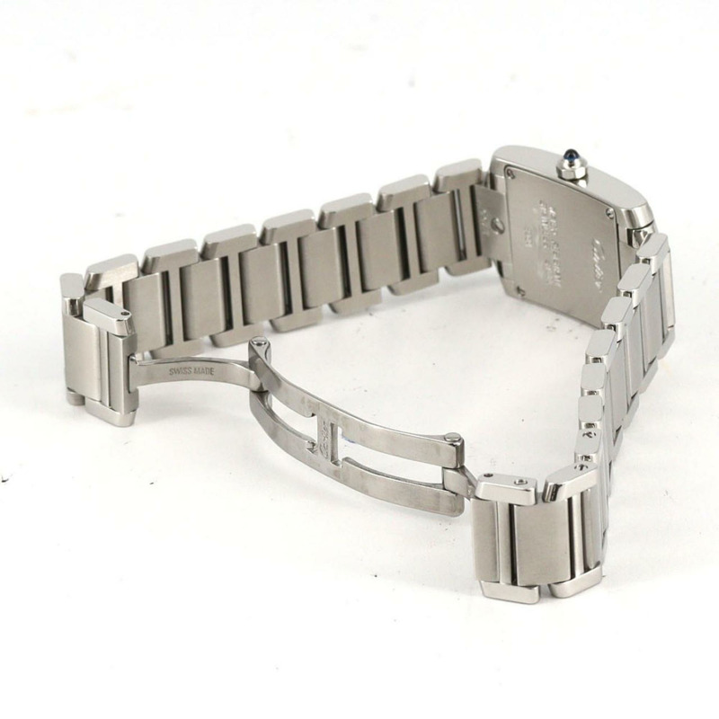 卡地亞 Tank Française SM W51008Q3 不鏽鋼石英錶-6