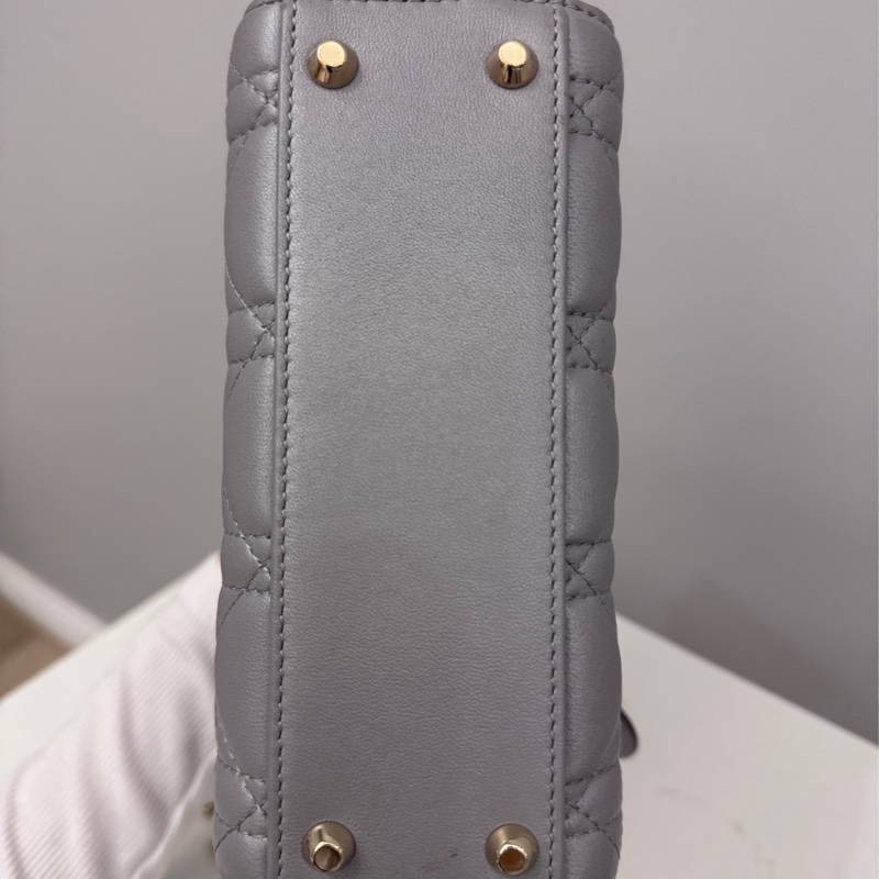 Dior Mini Lady Dior 珍珠灰｜有購證・防塵袋｜保存極佳-3