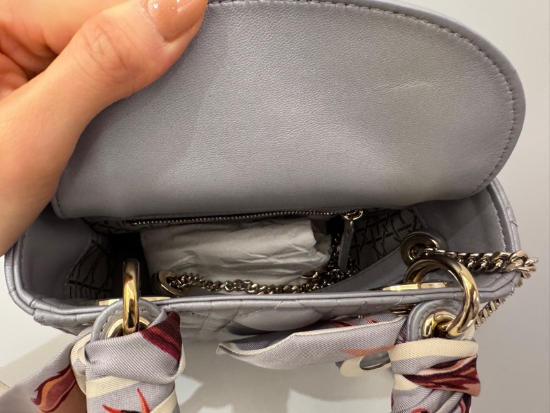 Dior Mini Lady Dior 珍珠灰｜有購證・防塵袋｜保存極佳-9