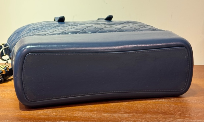 Chanel菱格牛皮藍色，古銅銀扣，手挽側背兩用Gabrielle Shopping Tote bag-12