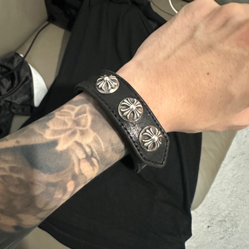 克羅心 Chrome hearts 皮手環 手環-6