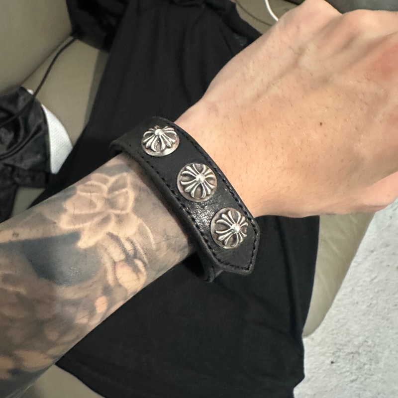 克羅心 Chrome hearts 皮手環 手環-7