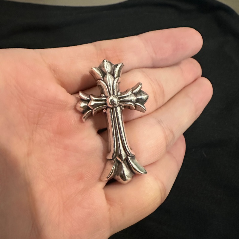 克羅心 chrome hearts 雙層 十字架 十字 墜飾-1