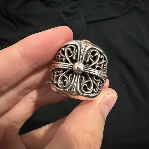 克羅心 Chrome Hearts Classic Oval Cross Ring 十字 花戒 戒指