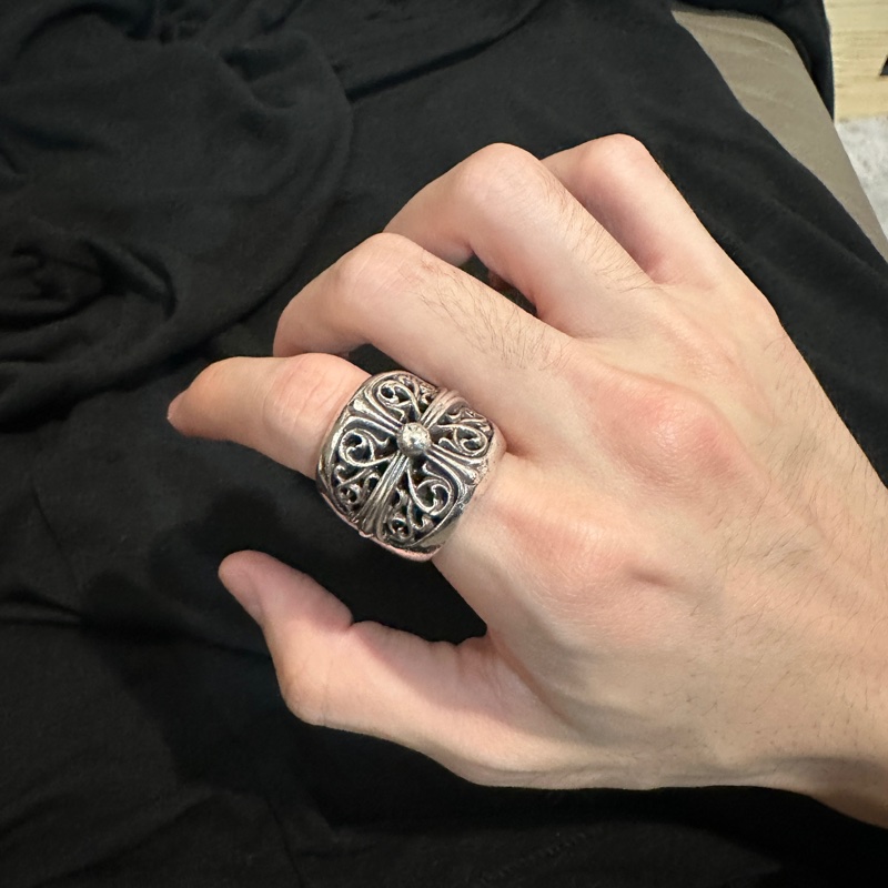 克羅心 Chrome Hearts Classic Oval Cross Ring 十字 花戒 戒指-1
