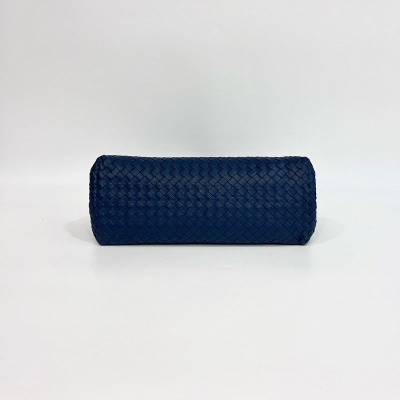 💙 葆蝶家BV藍色編織Nappa小羊皮 Intrecciato鏈條托特包-7