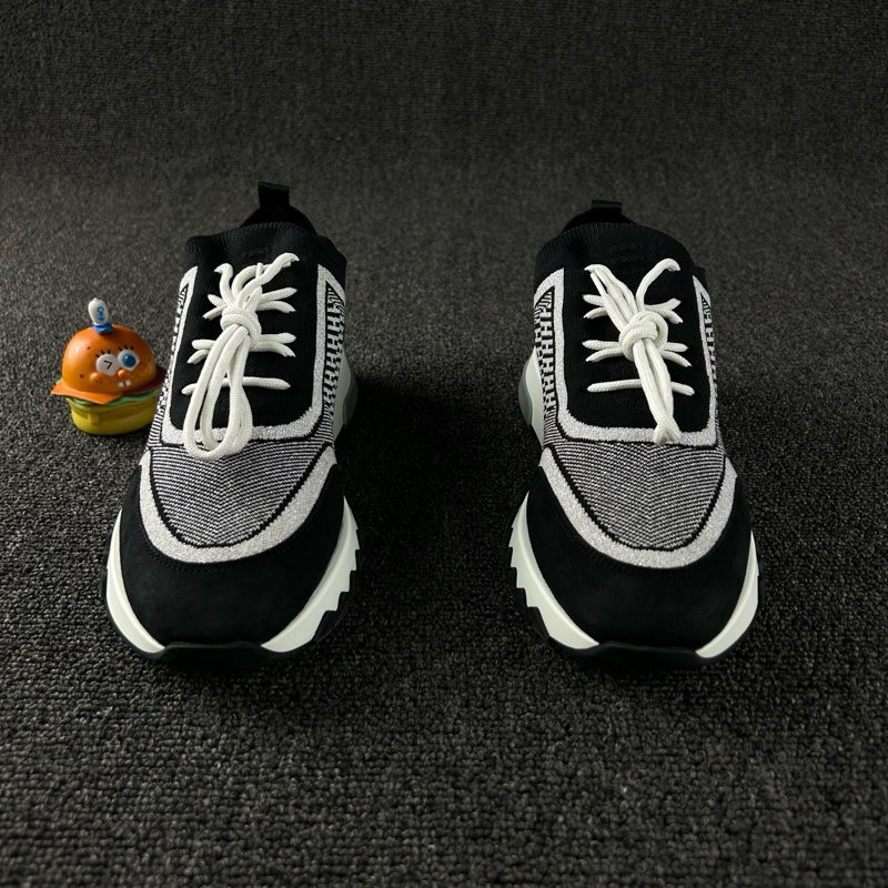 98新HERMES愛馬仕黑色休閒鞋 尺碼:37.5 針織面料舒適透-4