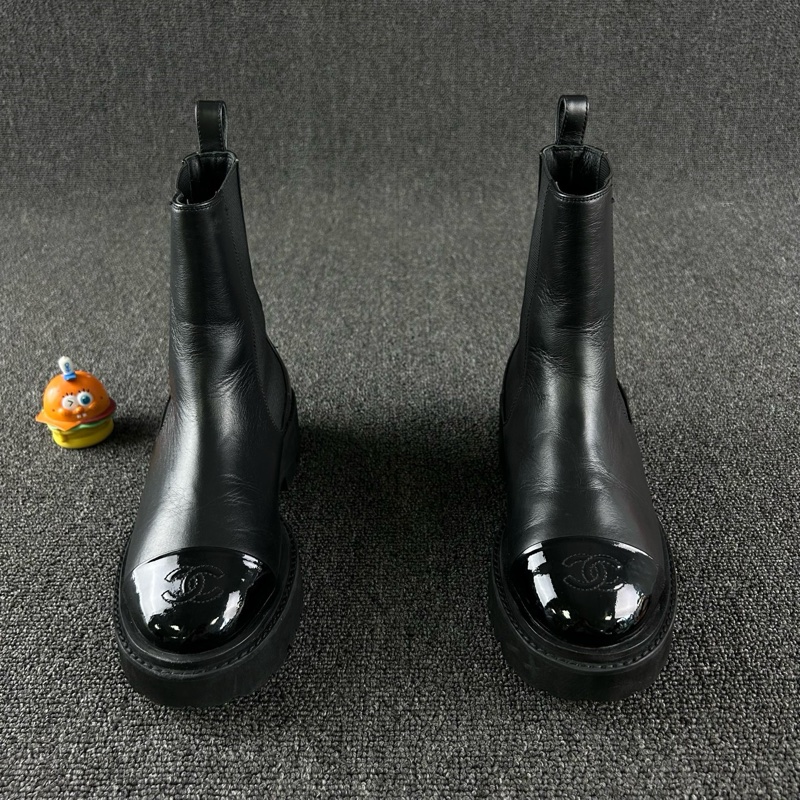 98新Chanel香奈兒黑色切爾西靴 尺碼：38 碼-1