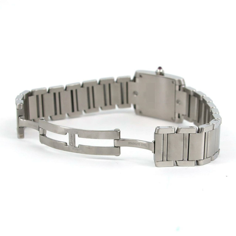 卡地亞 Tank Française SM W51028Q3 不鏽鋼石英錶-6