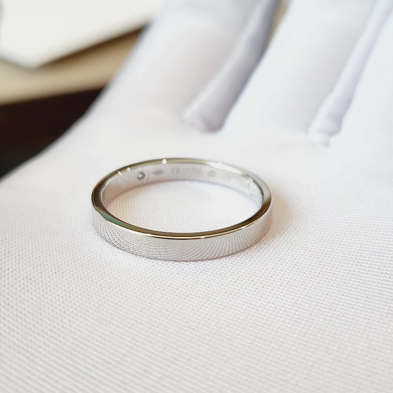 Cartier C de Cartier 54號  pt950 鑽石 窄版-5