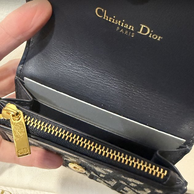 30 Montaigne Glycine 錢包藍色Dior Oblique 緹花-4