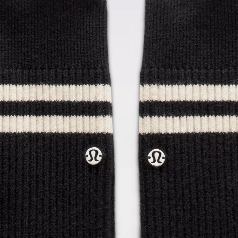 Lululemon棉質混紡側開衩設計暖腿襪套-1