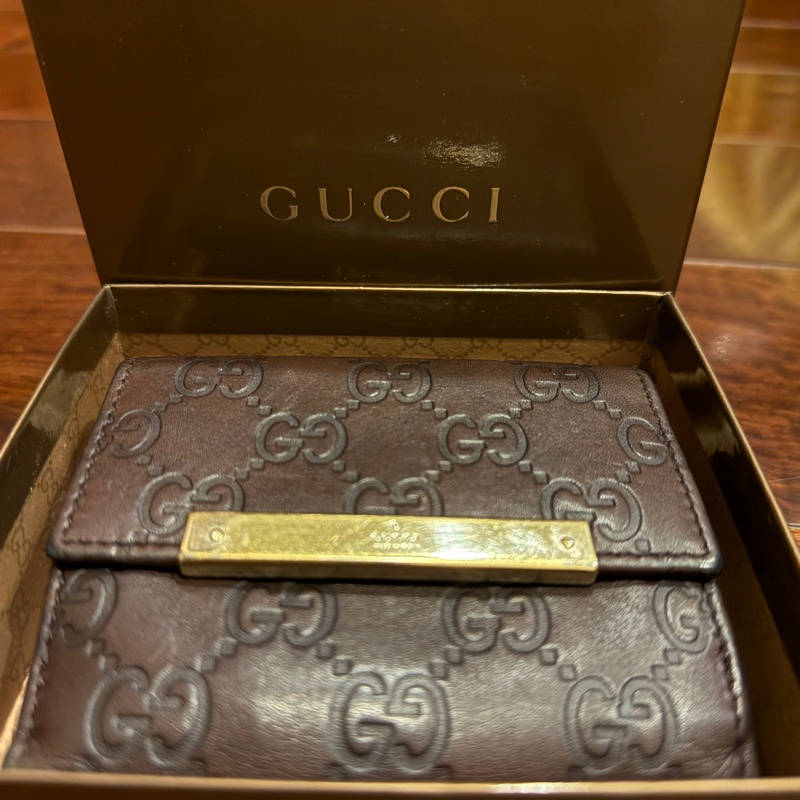 Gucci/logo老花短夾-1