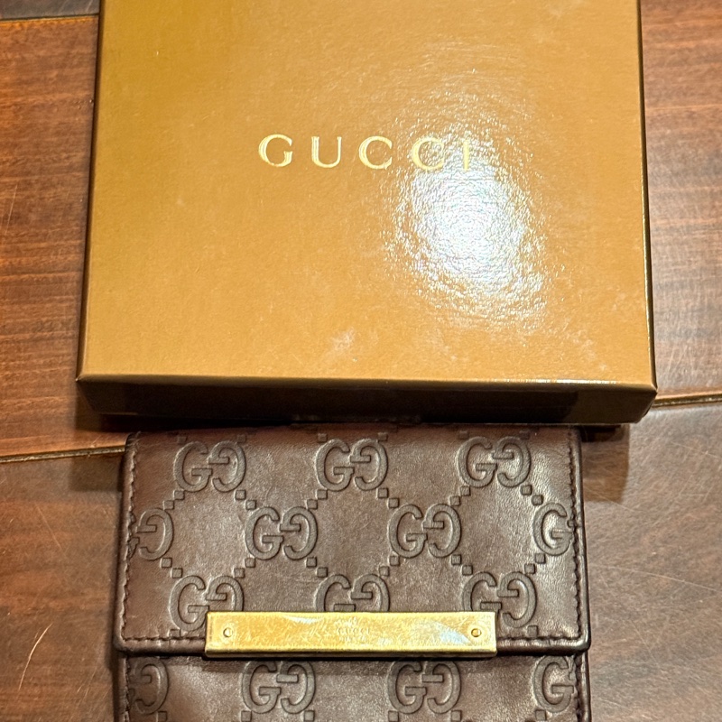 Gucci/logo老花短夾-7