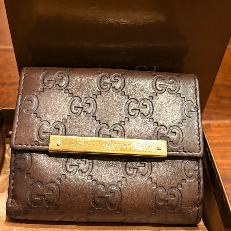 Gucci/logo老花短夾-12