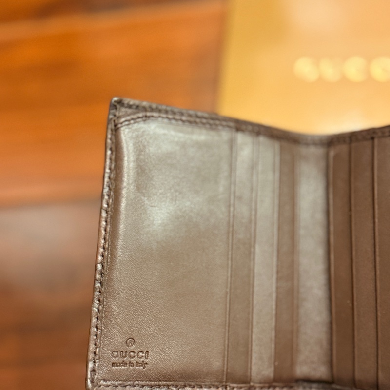 Gucci/logo老花短夾-22