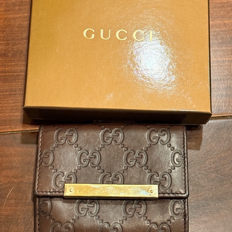 Gucci/logo老花短夾-25