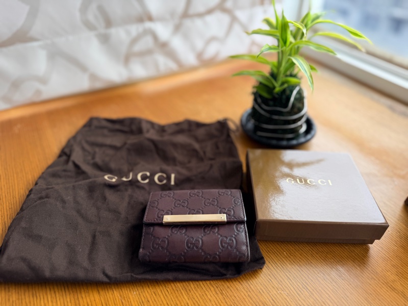 Gucci/logo老花短夾-8