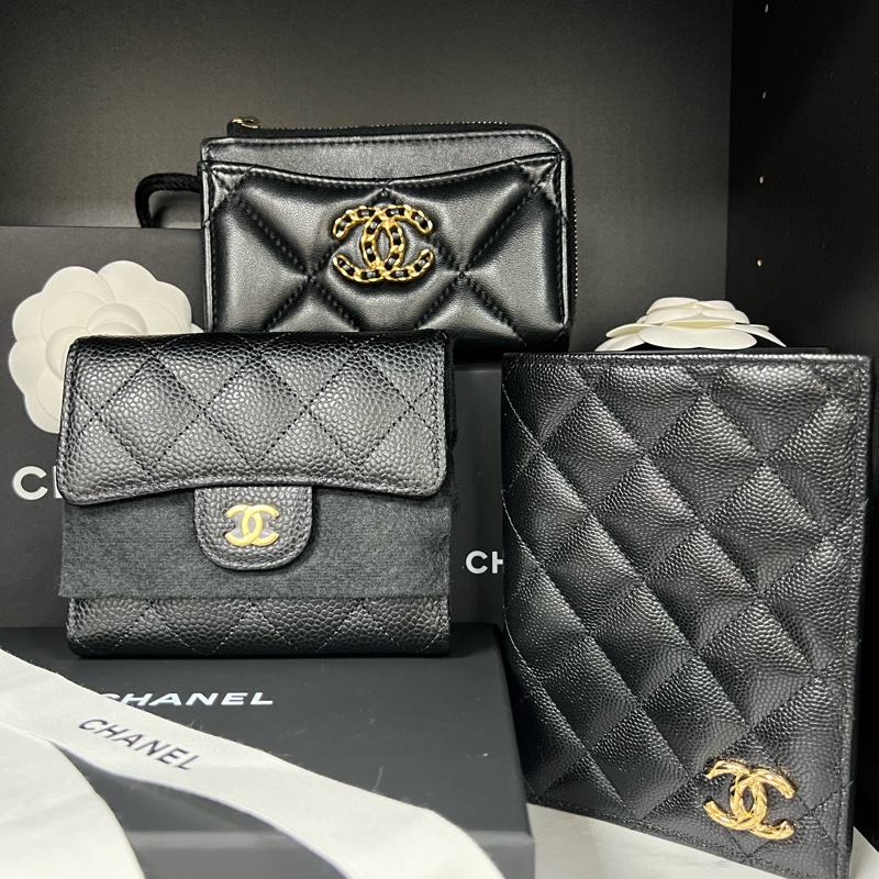 CHANEL  經典CF 三折短夾芯片款 全新（全配）-5