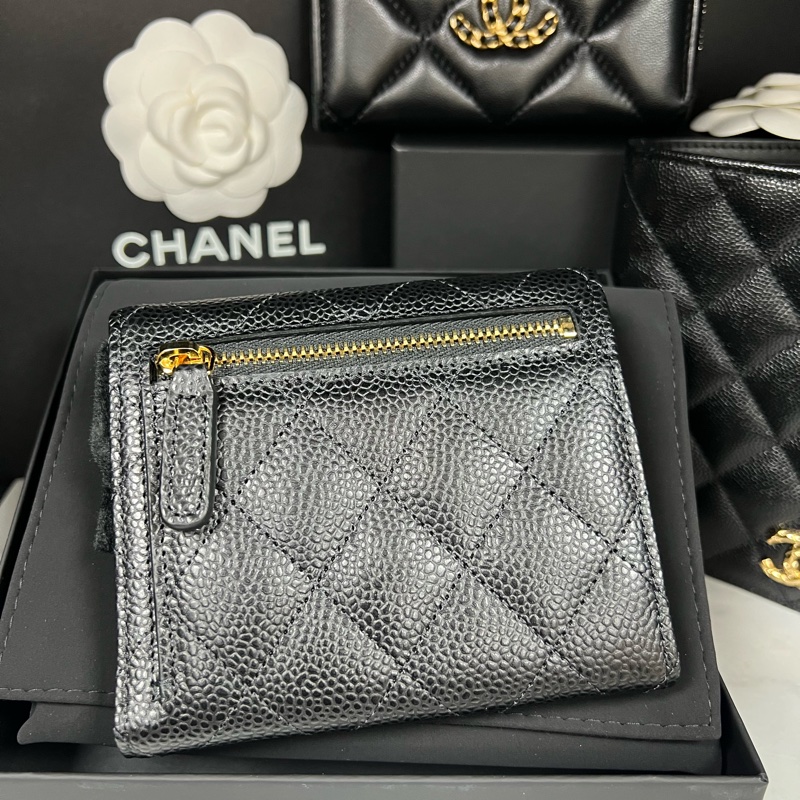 CHANEL  經典CF 三折短夾芯片款 全新（全配）-8