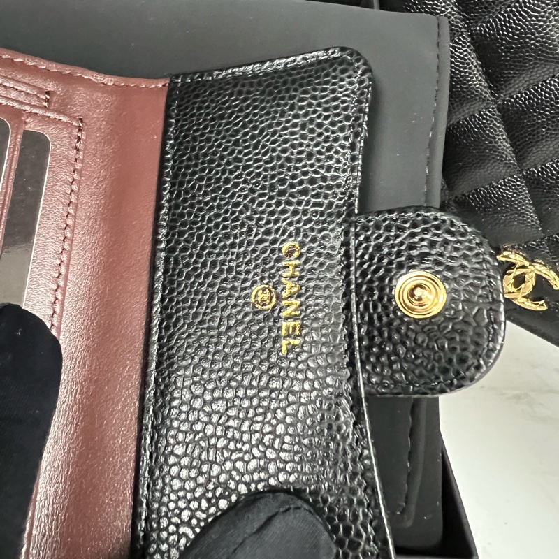 CHANEL  經典CF 三折短夾芯片款 全新（全配）-15