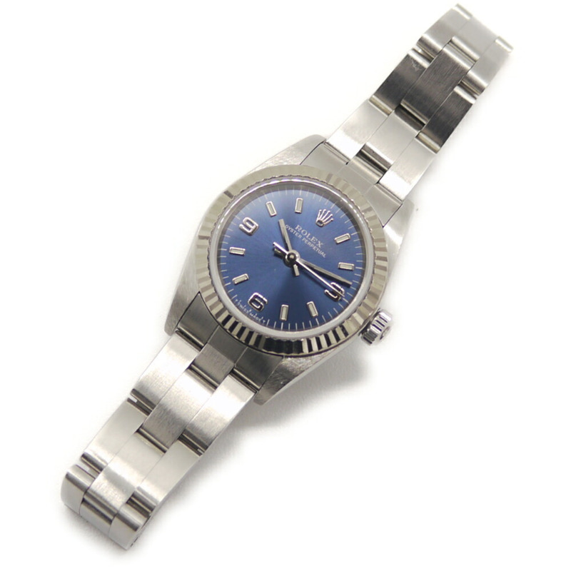 勞力士蠔式恆動76094 A系列不鏽鋼自動上鍊藍色錶盤小姐腕錶-8