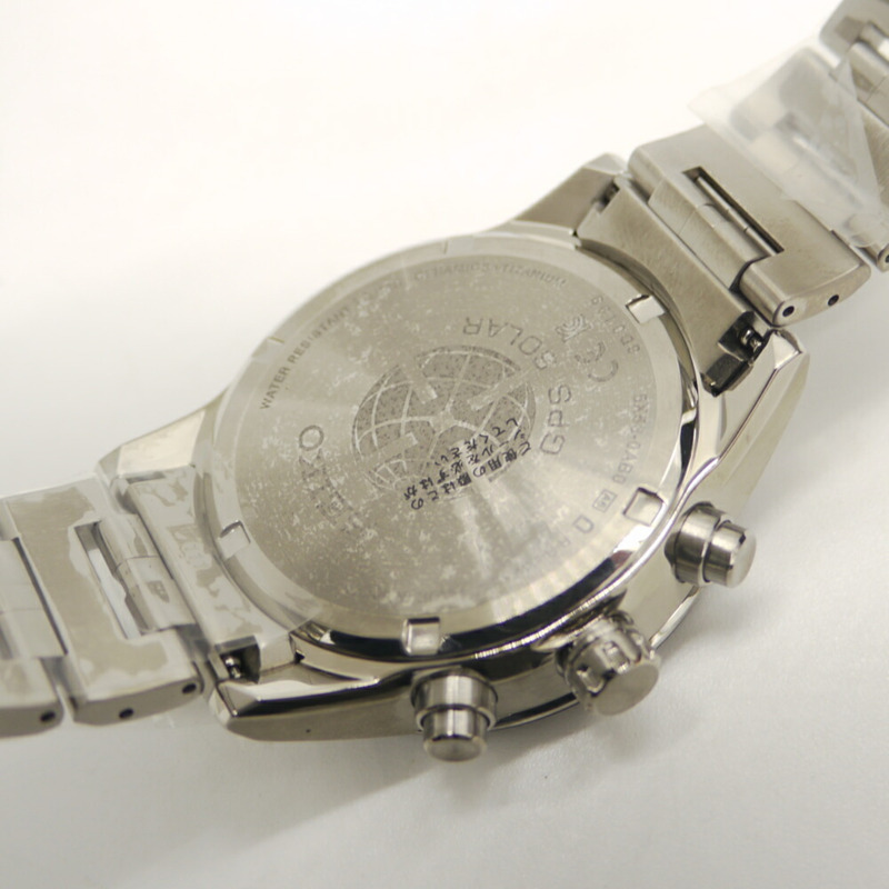 精工 Astron SBXC001 5X53 太陽能 GPS 衛星無線電波校正鈦金屬黑色錶盤腕錶-3