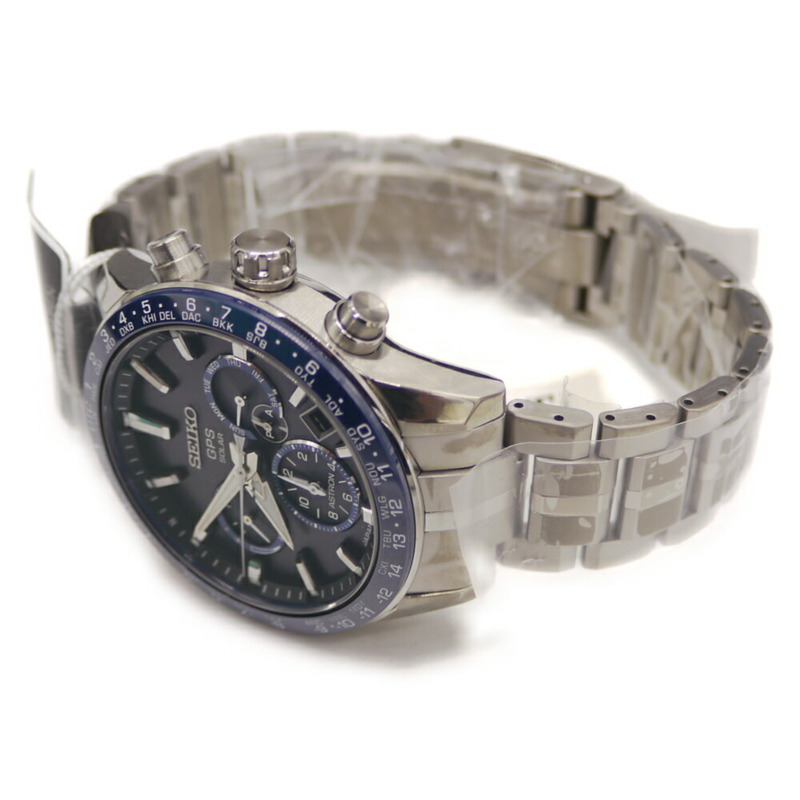 精工 Astron SBXC001 5X53 太陽能 GPS 衛星無線電波校正鈦金屬黑色錶盤腕錶-4