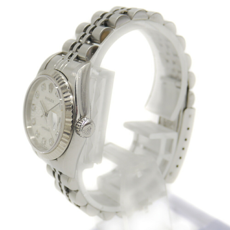 Rolex Datejust 79174G Y 編號自動上鍊女士腕錶，鑲嵌 10 顆鑽石，配備電腦顯示錶盤-1