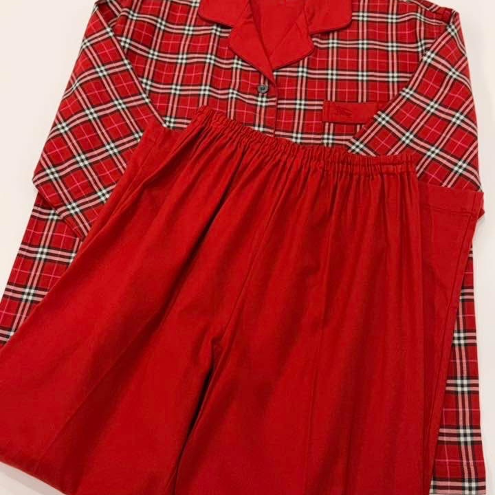 BURBERRY 倫敦 經典紅色格紋睡衣套裝-5