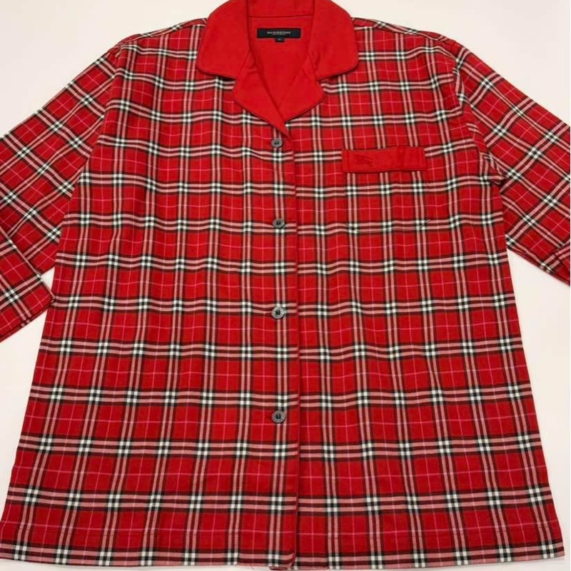 BURBERRY 倫敦 經典紅色格紋睡衣套裝-7