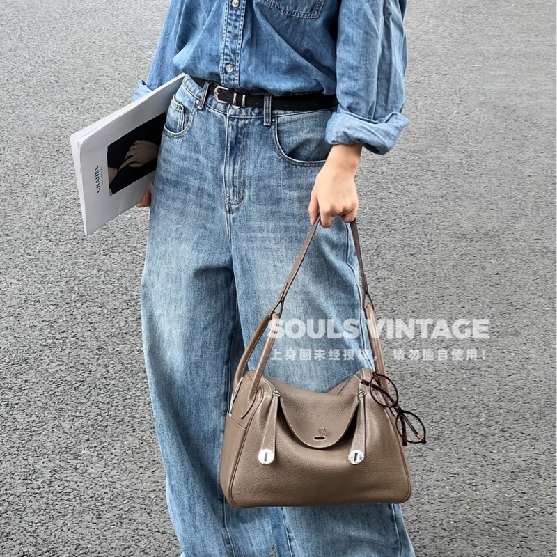 🐻愛馬仕金剛色Hermers18大象灰銀釦T/C皮Lindy30-1