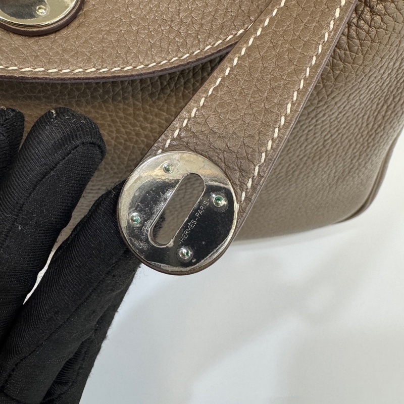 🐻愛馬仕金剛色Hermers18大象灰銀釦T/C皮Lindy30-21