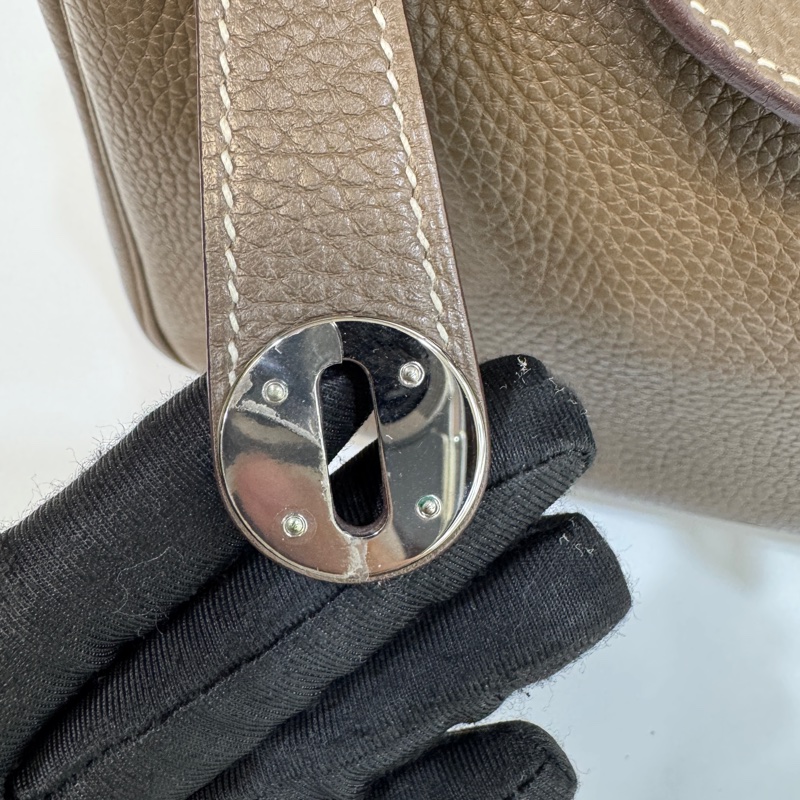 🐻愛馬仕金剛色Hermers18大象灰銀釦T/C皮Lindy30-22