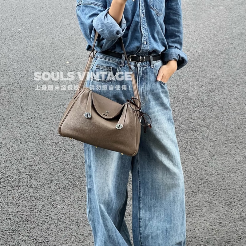 🐻愛馬仕金剛色Hermers18大象灰銀釦T/C皮Lindy30-3