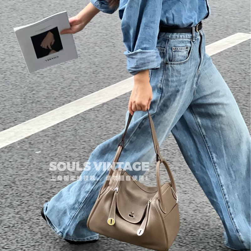 🐻愛馬仕金剛色Hermers18大象灰銀釦T/C皮Lindy30-4