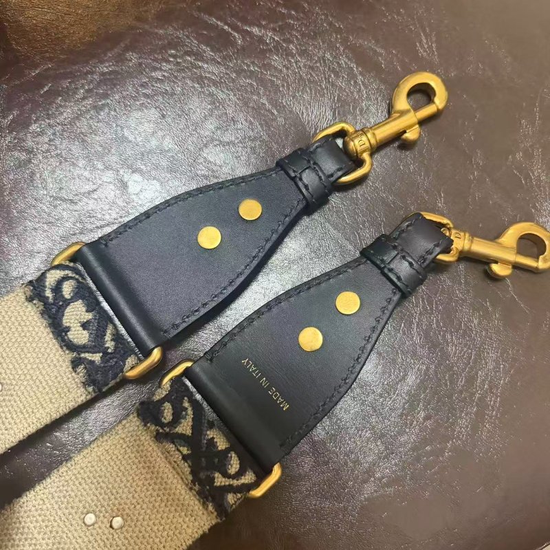 迪奧 老花印花肩背帶-2