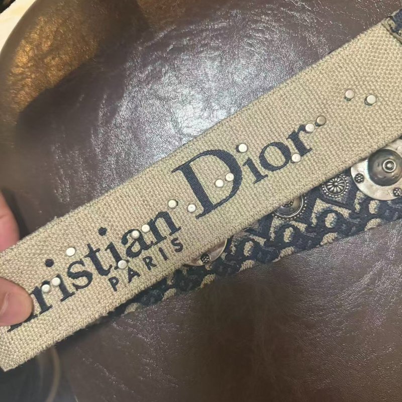 迪奧 老花印花肩背帶-8