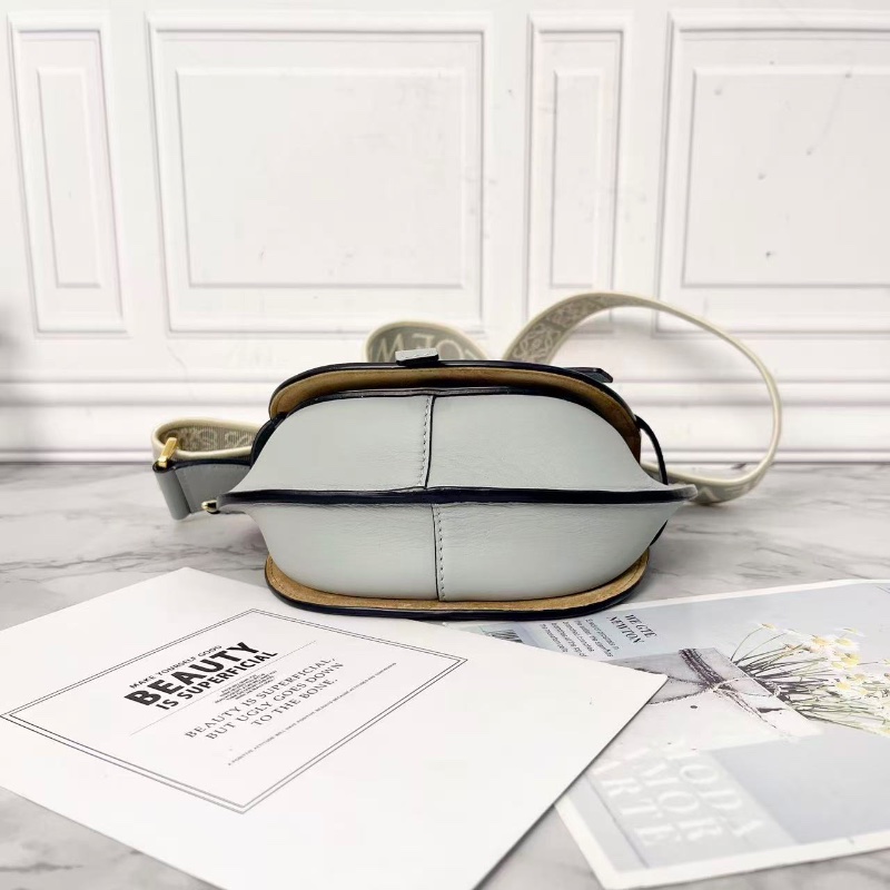 Loewe gate mini冰藍色新款寬肩帶斜背包 21×12.5×9.5 98新配件塵袋-3