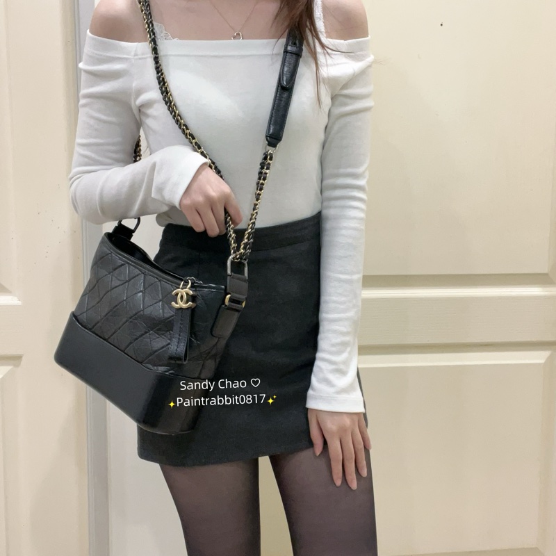 ෆ Chanel 黑色流浪 新中號-4