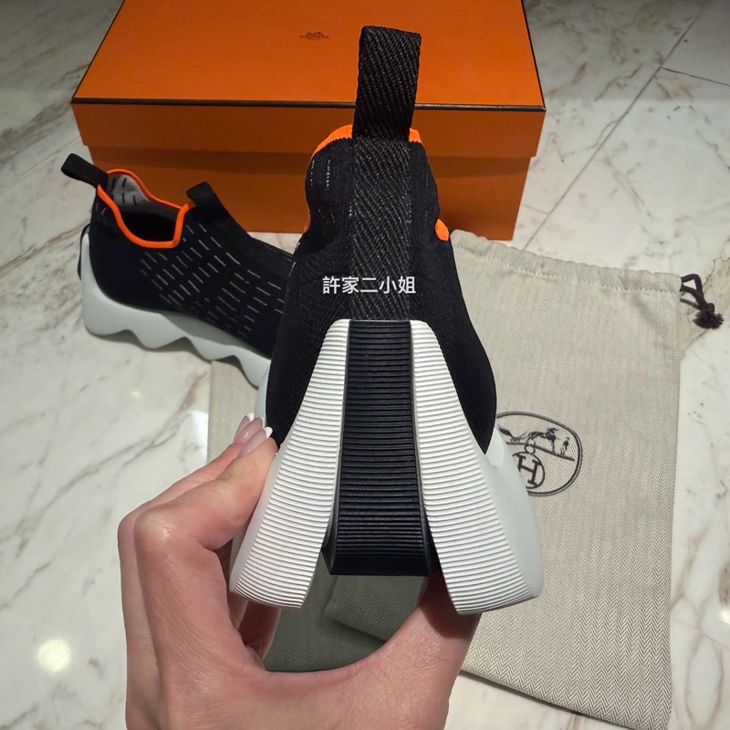 Hermes 全新閒置 Eclair sneaker 波浪休閒鞋-3