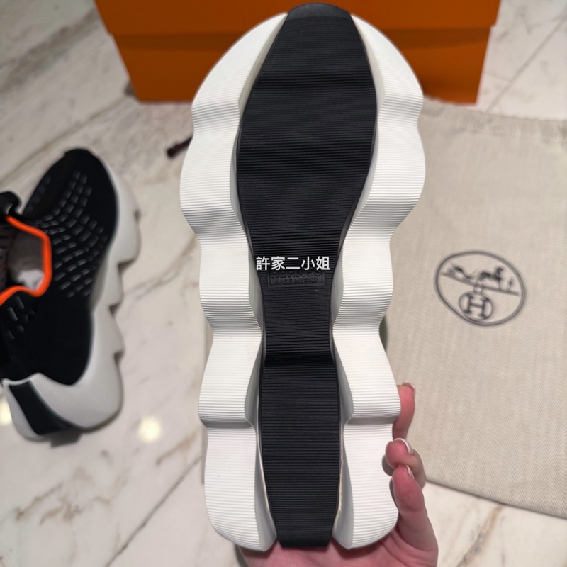 Hermes 全新閒置 Eclair sneaker 波浪休閒鞋-10