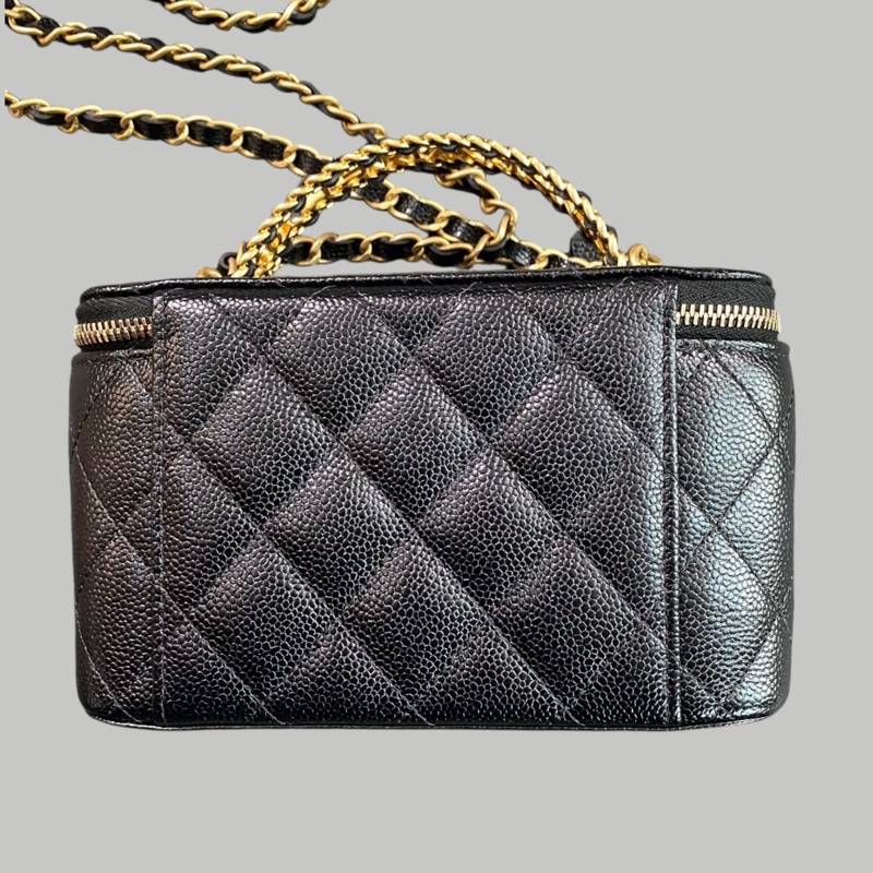 Chanel Caviar Vanity荔枝枝手柄長盒子-1