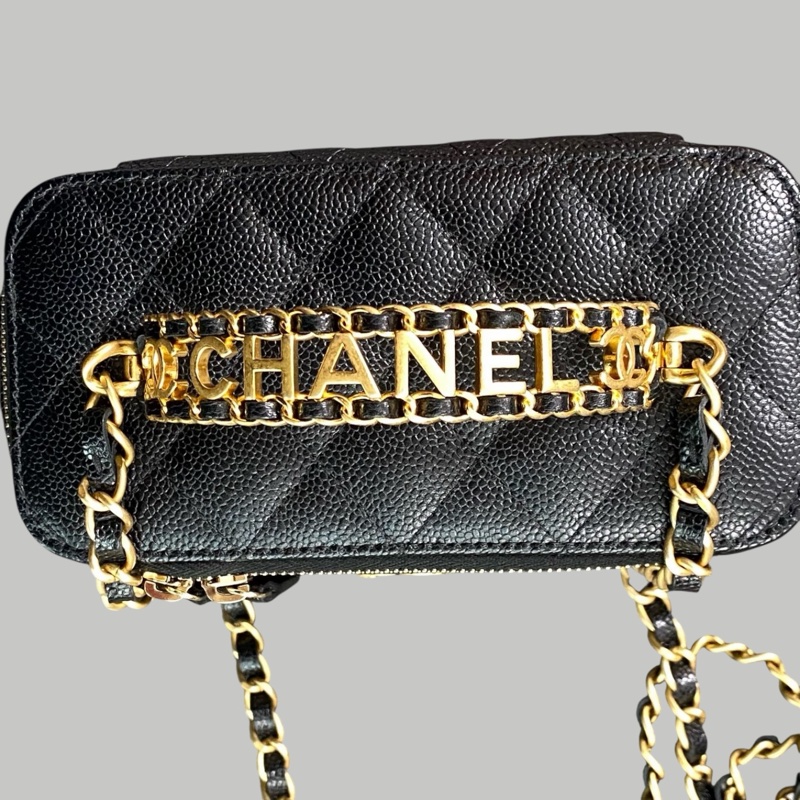 Chanel Caviar Vanity荔枝枝手柄長盒子-9