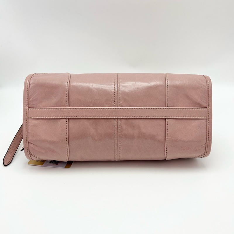 PRADA 粉色金扣soft肩背斜背包26*14*11 98新配件盒子塵袋-4