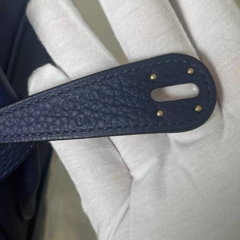 愛馬仕 Lindy26 午夜藍銀扣 tc皮 d刻-2