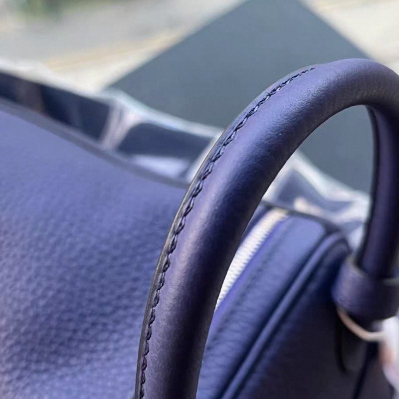 愛馬仕 Lindy26 午夜藍銀扣 tc皮 d刻-6